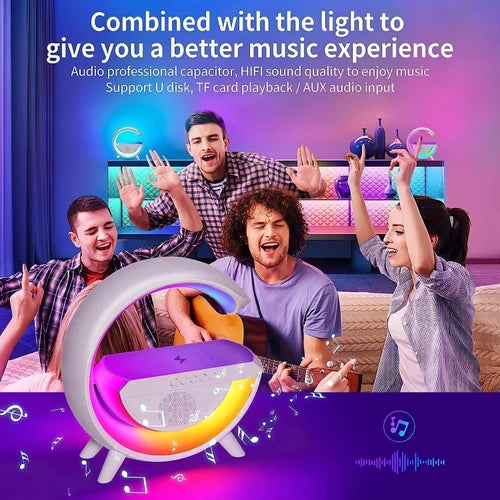 G-Shape LED Wireless Charging Speaker Lamp