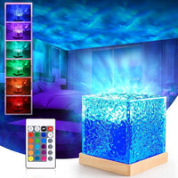 3D Ocean Wave Projector Lamp - Romantic LED Night Light Water Wave Effect