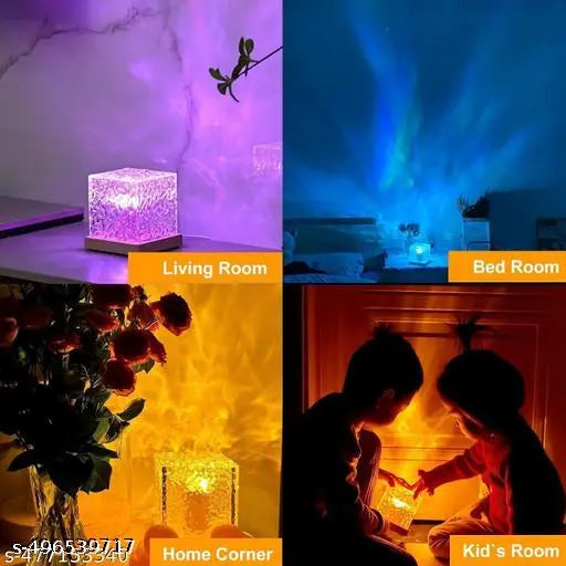 3D Ocean Wave Projector Lamp - Romantic LED Night Light Water Wave Effect
